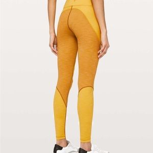 Lululemon Athletica Early Extension Tight Leggings Yellow Gold 8